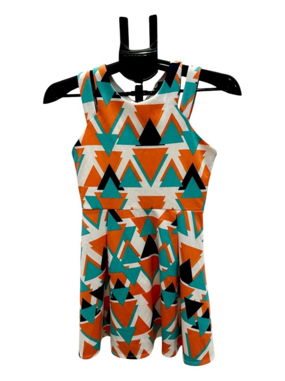 My Michelle Girls 14 Geometric Aztec Print A-Line Skater Dress EUC Mod Party